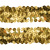 Тесьма с пайетками D16, шир. 30 мм/уп. 25+/-1 м, цвет золото - купить в Коврове. Цена: 1 087.39 руб.