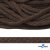 Шнур плетеный d-6 мм, 70% хлопок 30% полиэстер, уп.90+/-1 м, цв.1073-т.коричневый - купить в Коврове. Цена: 594 руб.