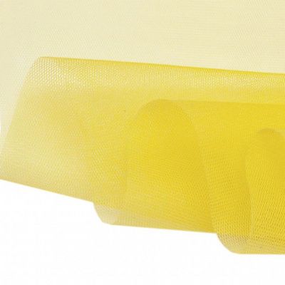 Фатин жесткий 16-68, 22 гр/м2, шир.180см, цвет жёлтый - купить в Коврове. Цена 89.29 руб.
