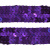 Тесьма с пайетками 12, шир. 20 мм/уп. 25+/-1 м, цвет фиолет - купить в Коврове. Цена: 778.19 руб.