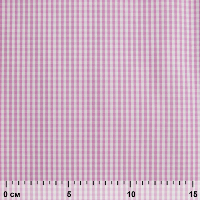 Ткань сорочечная Клетка Виши, 115 г/м2, 58% пэ,42% хл, шир.150 см, цв.1-розовый, (арт.111) - купить в Коврове. Цена 306.69 руб.