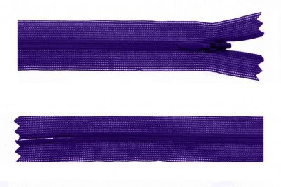 Молния потайная Т3 866, 50 см, капрон, цвет фиолетовый - купить в Коврове. Цена: 8.62 руб.