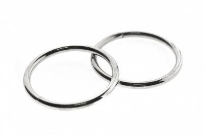Кольцо металлическое №40 мм, цв.-никель - купить в Коврове. Цена: 4.45 руб.