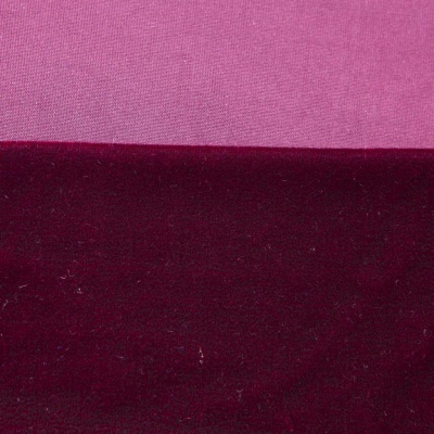Бархат стрейч №2, 240 гр/м2, шир.160 см, (2,6 м/кг), цвет бордо - купить в Коврове. Цена 740.88 руб.
