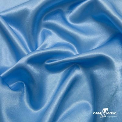 Поли креп-сатин 14-4121, 125 (+/-5) гр/м2, шир.150см, цвет голубой - купить в Коврове. Цена 155.57 руб.