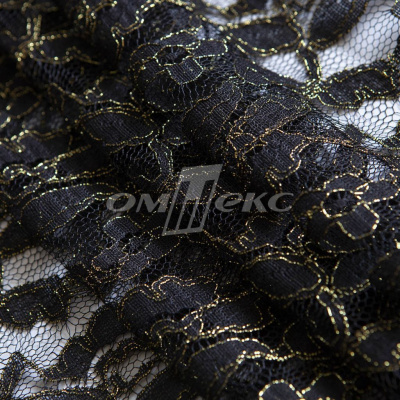 Кружевное полотно XD LACE 1-4, 80 гр/м2, шир.150см, цвет чёрный - купить в Коврове. Цена 245.94 руб.