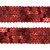 Тесьма с пайетками 3, шир. 20 мм/уп. 25+/-1 м, цвет красный - купить в Коврове. Цена: 778.19 руб.