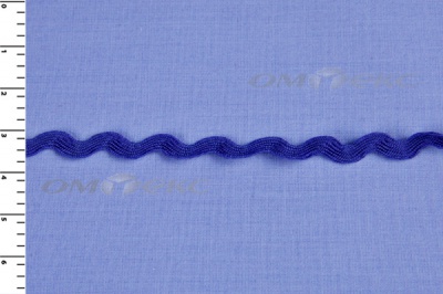 Тесьма плетеная "Вьюнчик"/синий - купить в Коврове. Цена: 40.72 руб.