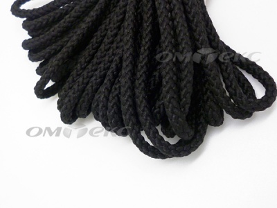 Шнур В-035 4 мм круп.плетение 100 м черный - купить в Коврове. Цена: 156.40 руб.