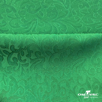 Ткань жаккард королевский, 100% полиэстр 180 г/м 2, шир.150 см, цв-зеленый - купить в Коврове. Цена 293.39 руб.
