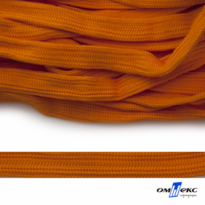 Шнур плетеный (плоский) d-12 мм, (уп.90+/-1м), 100% полиэстер, цв.267 - оранжевый - купить в Коврове. Цена: 8.62 руб.