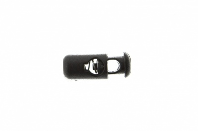 8108 Фиксатор пластиковый "Бочонок", 20х8 мм, цвет чёрный - купить в Коврове. Цена: 1.29 руб.