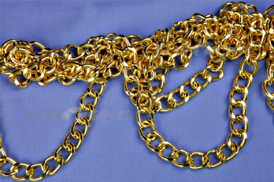 Цепь металл декоративная №11 (17*13) золото (10+/-1 м)  - купить в Коврове. Цена: 1 341.87 руб.