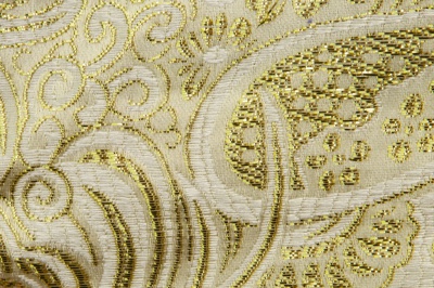Ткань костюмная жаккард №5, 140 гр/м2, шир.150см, цвет золото - купить в Коврове. Цена 383.29 руб.