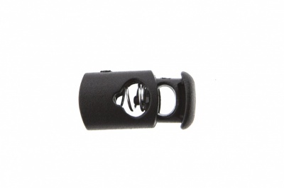 8021 Фиксатор пластиковый "Цилиндр", 20х10 мм, цвет чёрный - купить в Коврове. Цена: 1.29 руб.