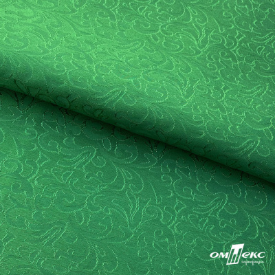 Ткань жаккард королевский, 100% полиэстр 180 г/м 2, шир.150 см, цв-зеленый - купить в Коврове. Цена 293.39 руб.