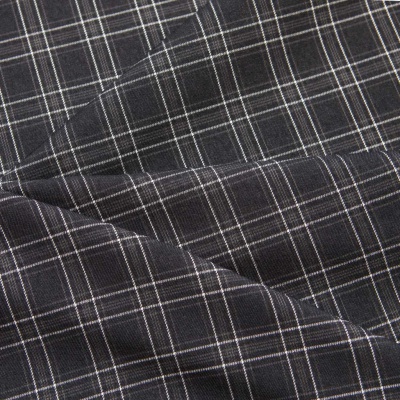 Ткань костюмная клетка 25052 2027, 198 гр/м2, шир.150см, цвет т.серый/сер/бел - купить в Коврове. Цена 427.13 руб.