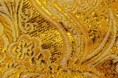 Ткань костюмная жаккард №12, 140 гр/м2, шир.150см, цвет жёлтый - купить в Коврове. Цена 383.29 руб.