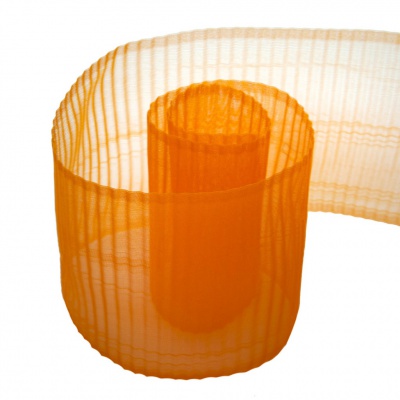 Лента капроновая "Гофре", шир. 110 мм/уп. 50 м, цвет оранжевый - купить в Коврове. Цена: 26.93 руб.