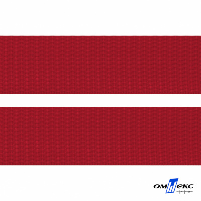 Красный- цв.171 -Текстильная лента-стропа 550 гр/м2 ,100% пэ шир.20 мм (боб.50+/-1 м) - купить в Коврове. Цена: 318.85 руб.