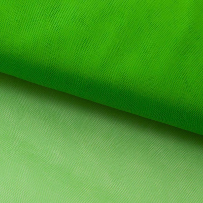 Фатин матовый 16-146, 12 гр/м2, шир.300см, цвет зелёный - купить в Коврове. Цена 112.70 руб.