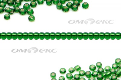 Бисер (SL) 11/0 ( упак.100 гр) цв.27В - зелёный - купить в Коврове. Цена: 53.34 руб.