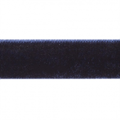 Лента бархатная нейлон, шир.12 мм, (упак. 45,7м), цв.180-т.синий - купить в Коврове. Цена: 411.60 руб.