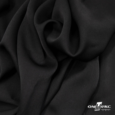 Ткань плательная Габриэль 100% полиэстер,140 (+/-10) гр/м2, шир. 150 см, цв. черный BLACK - купить в Коврове. Цена 248.37 руб.