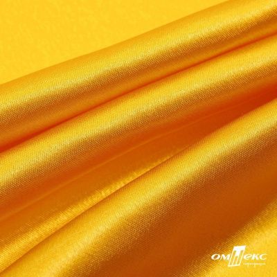 Поли креп-сатин 13-0859, 125 (+/-5) гр/м2, шир.150см, цвет жёлтый - купить в Коврове. Цена 155.57 руб.