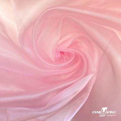 Ткань органза, 100% полиэстр, 28г/м2, шир. 150 см, цв. #47 розовая пудра - купить в Коврове. Цена 86.24 руб.