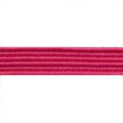 Резиновые нити с текстильным покрытием, шир. 6 мм ( упак.30 м/уп), цв.- 84-фуксия - купить в Коврове. Цена: 155.22 руб.