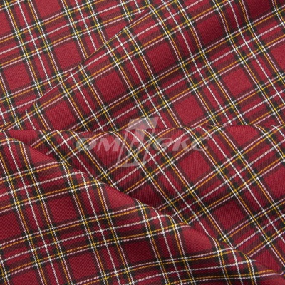Ткань костюмная клетка 24379 2012, 230 гр/м2, шир.150см, цвет бордовый/бел/жел - купить в Коврове. Цена 539.74 руб.