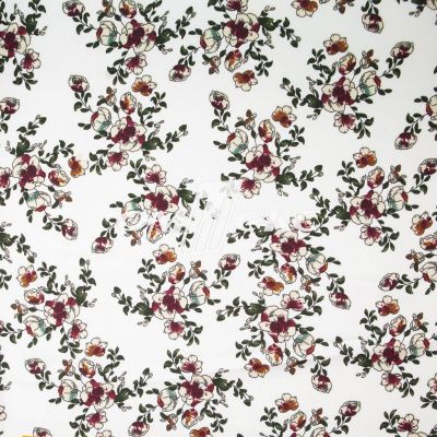 Плательная ткань "Фламенко" 23.1, 80 гр/м2, шир.150 см, принт растительный - купить в Коврове. Цена 264.56 руб.
