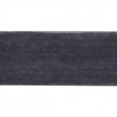 Лента бархатная нейлон, шир.25 мм, (упак. 45,7м), цв.189-т.серый - купить в Коврове. Цена: 981.09 руб.