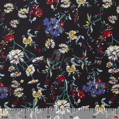 Плательная ткань "Фламенко" 6.2, 80 гр/м2, шир.150 см, принт растительный - купить в Коврове. Цена 239.03 руб.