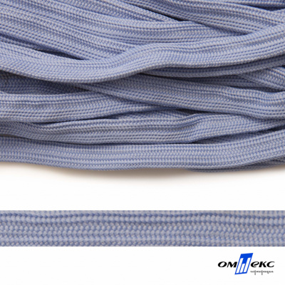 Шнур плетеный (плоский) d-12 мм, (уп.90+/-1м), 100% полиэстер, цв.259 - голубой - купить в Коврове. Цена: 8.62 руб.