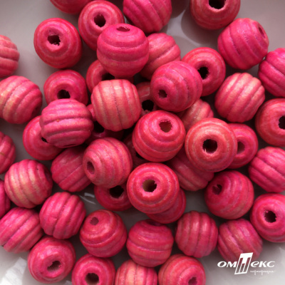 0309-Бусины деревянные "ОмТекс", 16 мм, упак.50+/-3шт, цв.023-розовый - купить в Коврове. Цена: 62.22 руб.