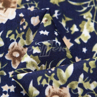 Плательная ткань "Фламенко" 1.1, 80 гр/м2, шир.150 см, принт растительный - купить в Коврове. Цена 241.49 руб.