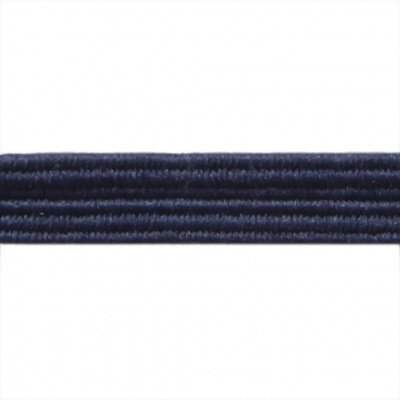Резиновые нити с текстильным покрытием, шир. 6 мм ( упак.30 м/уп), цв.- 117-т.синий - купить в Коврове. Цена: 152.05 руб.