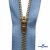 Молнии джинсовые металл т-5, 18 см латунь (YG), цв.-деним (231) - купить в Коврове. Цена: 22.80 руб.