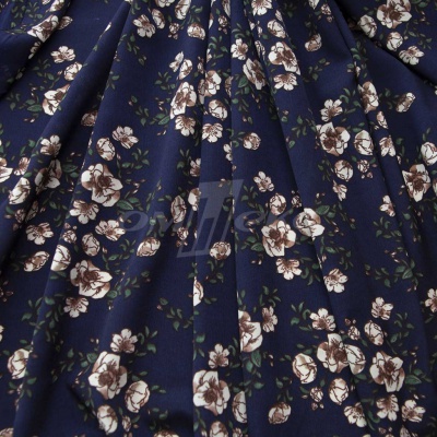 Плательная ткань "Фламенко" 3.2, 80 гр/м2, шир.150 см, принт растительный - купить в Коврове. Цена 239.03 руб.