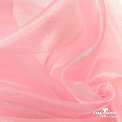 Ткань органза, 100% полиэстр, 28г/м2, шир. 150 см, цв. #47 розовая пудра - купить в Коврове. Цена 86.24 руб.