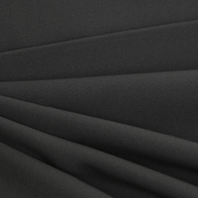 Костюмная ткань "Элис", 200 гр/м2, шир.150см, цвет чёрный - купить в Коврове. Цена 306.20 руб.