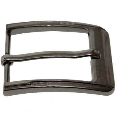 Пряжка металлическая для мужского ремня SC035#6 (шир.ремня 40 мм), цв.-тем.никель - купить в Коврове. Цена: 43.93 руб.