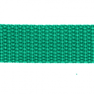 Стропа текстильная, шир. 25 мм (в нам. 50+/-1 ярд), цвет яр.зелёный - купить в Коврове. Цена: 397.52 руб.