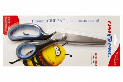 Ножницы арт.0330-6052 "ЗИГ-ЗАГ" 5 мм, для плотных тканей , 9"/ 229 мм - купить в Коврове. Цена: 733.08 руб.