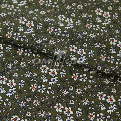 Плательная ткань "Фламенко" 11.2, 80 гр/м2, шир.150 см, принт растительный - купить в Коврове. Цена 259.21 руб.