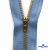 Молнии джинсовые металл т-4, 18 см латунь (YG), цв.-деним (231) - купить в Коврове. Цена: 21.57 руб.