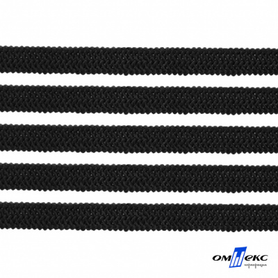 Лента эластичная вязанная (резинка) 4 мм (200+/-1 м) 400 гр/м2 черная бобина "ОМТЕКС" - купить в Коврове. Цена: 1.78 руб.