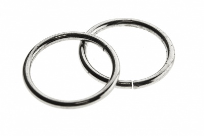 Кольцо металлическое d-15 мм, цв.-никель - купить в Коврове. Цена: 2.45 руб.